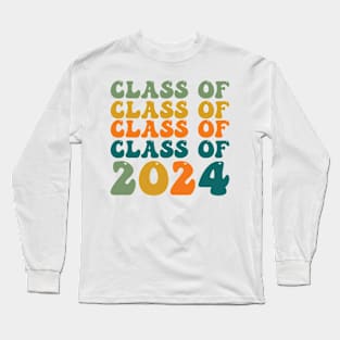 Groovy Class of 2024 Graduation Long Sleeve T-Shirt